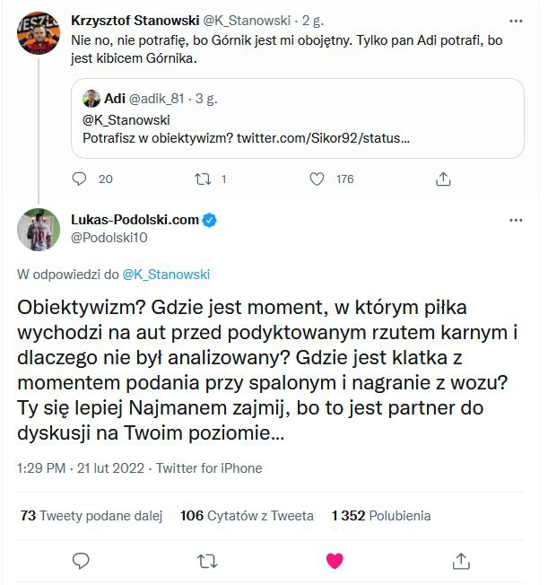 PODOLSKI ODPOWIADA STANOWSKIEMU! Jest wątek Najmana xD